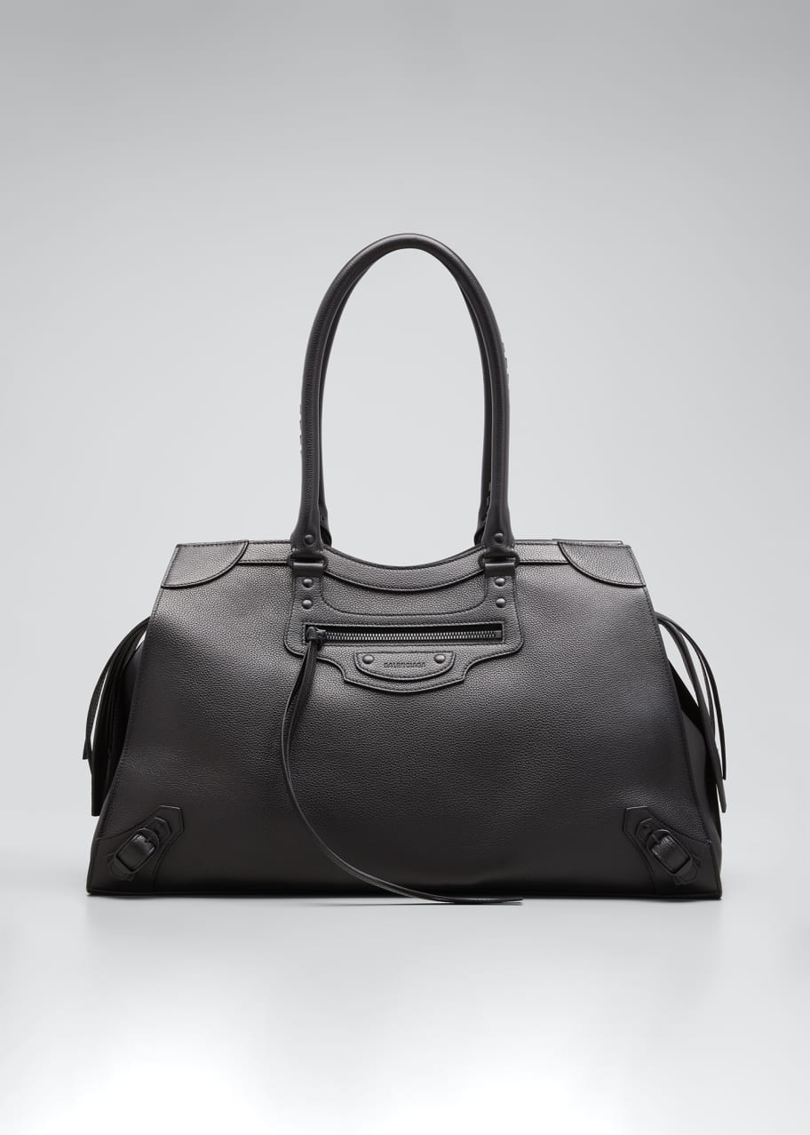 Balenciaga Neo Classic Large Grained Leather Weekender Satchel