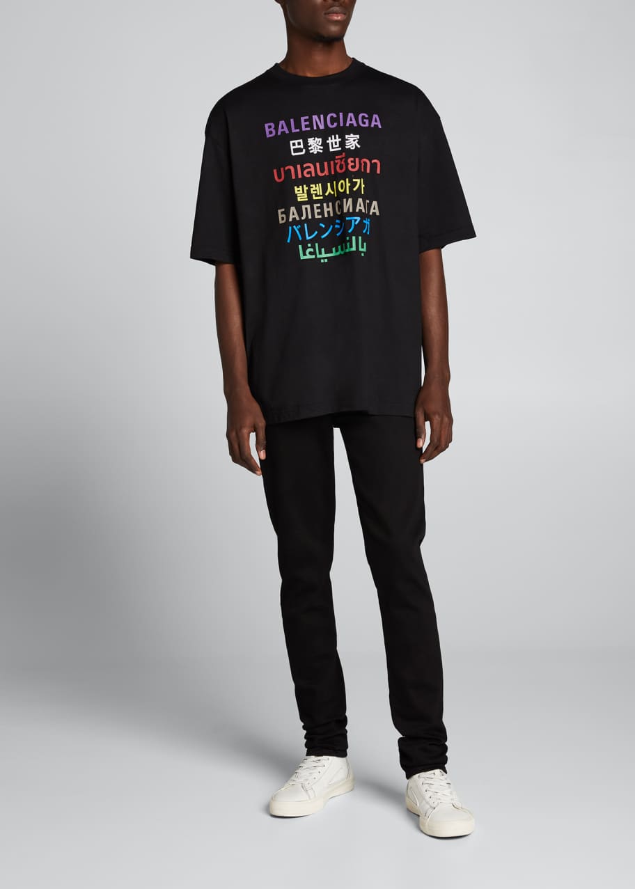 Balenciaga multi logo t shirt store