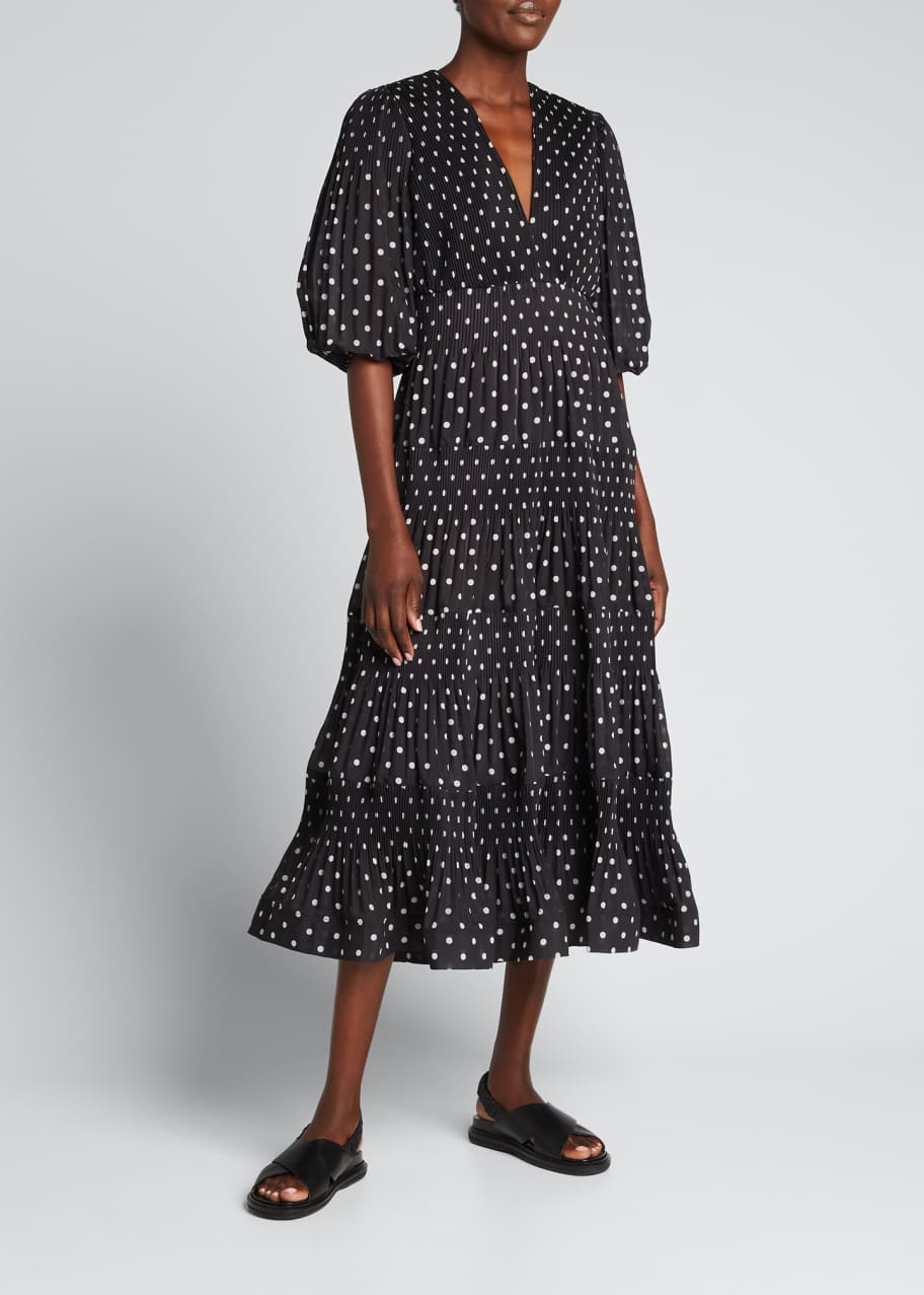 Topshop spot pleat dress hot sale
