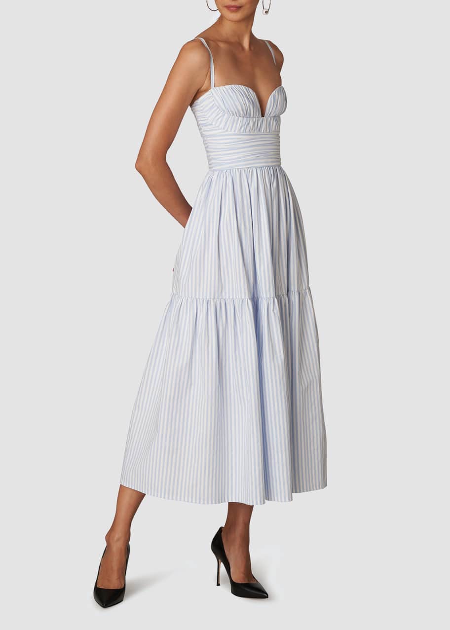 Carolina herrera striped dress discount