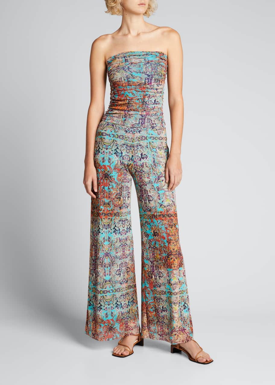 Fuzzi online strapless jumpsuit