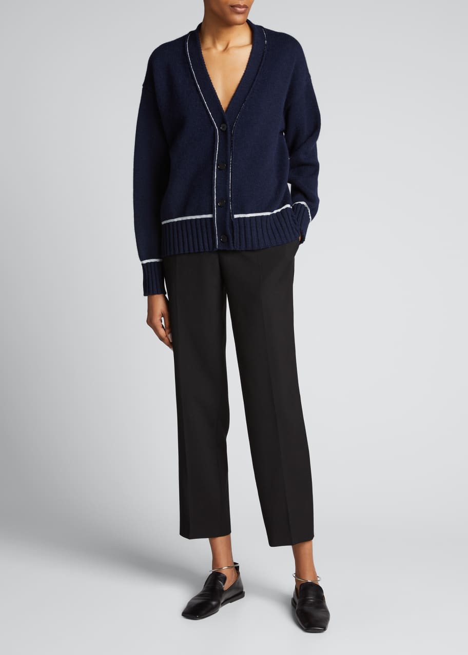 Jil Sander V-neck wool cardigan - Blue