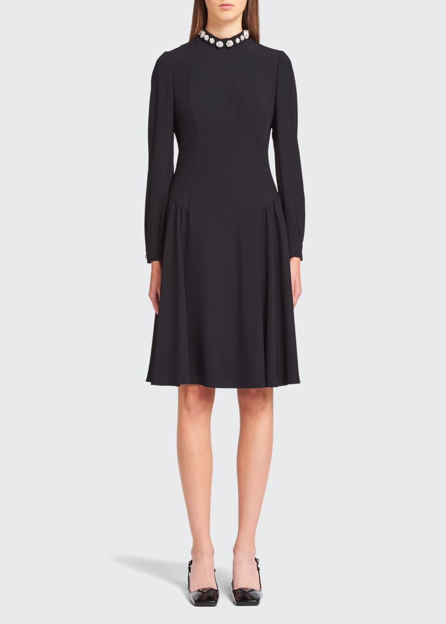 knee length dresses for ladies Prada Black Lace Dress Runway Fall 2008 – Basha Gold main image 0