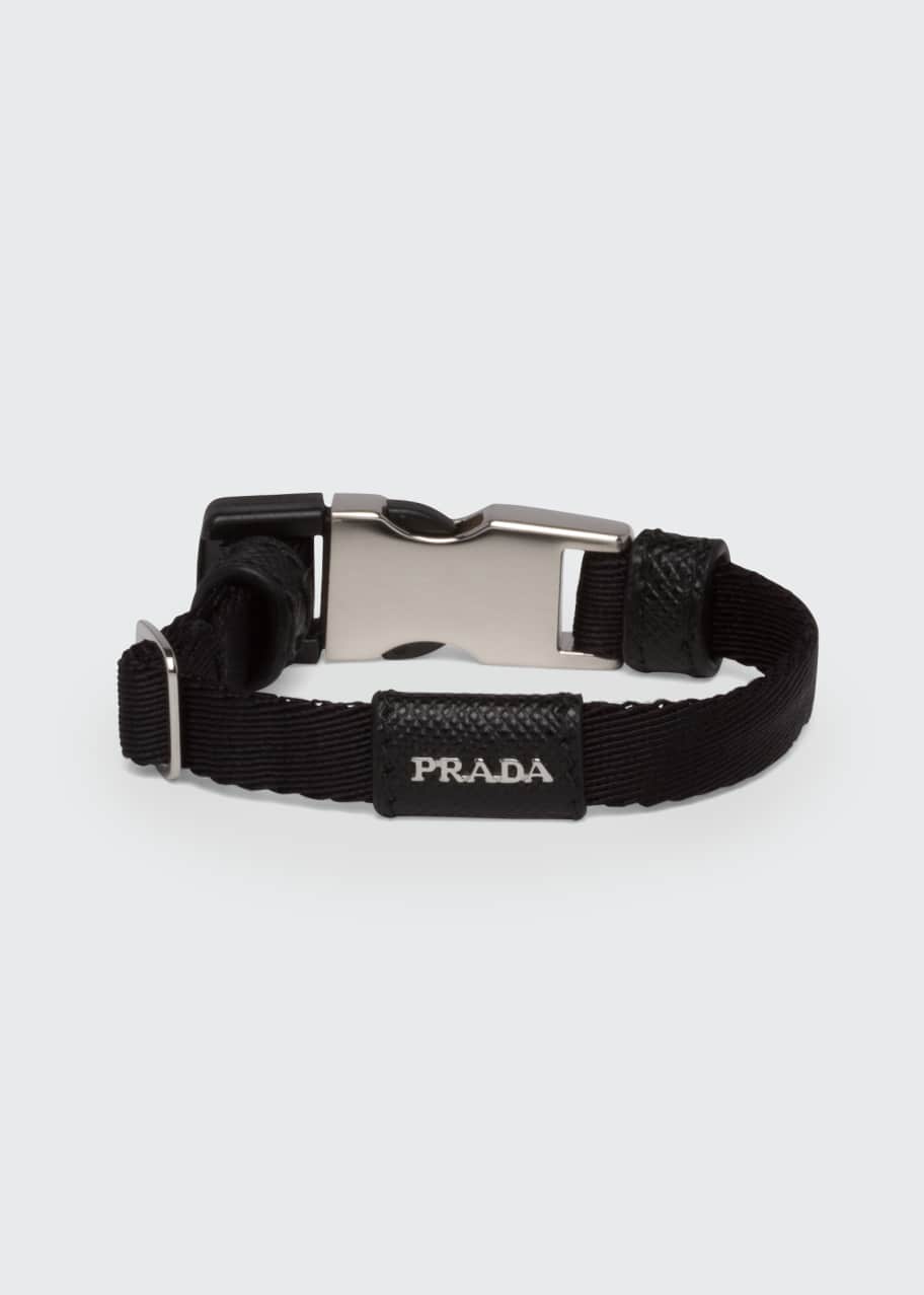 Prada Nylon Seatbelt Buckle Bracelet, Size M-L - Bergdorf Goodman