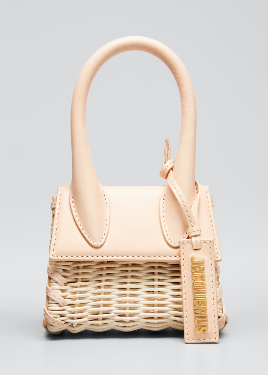 Jacquemus Le Chiquito Wicker Leather Top-Handle Bag Bergdorf