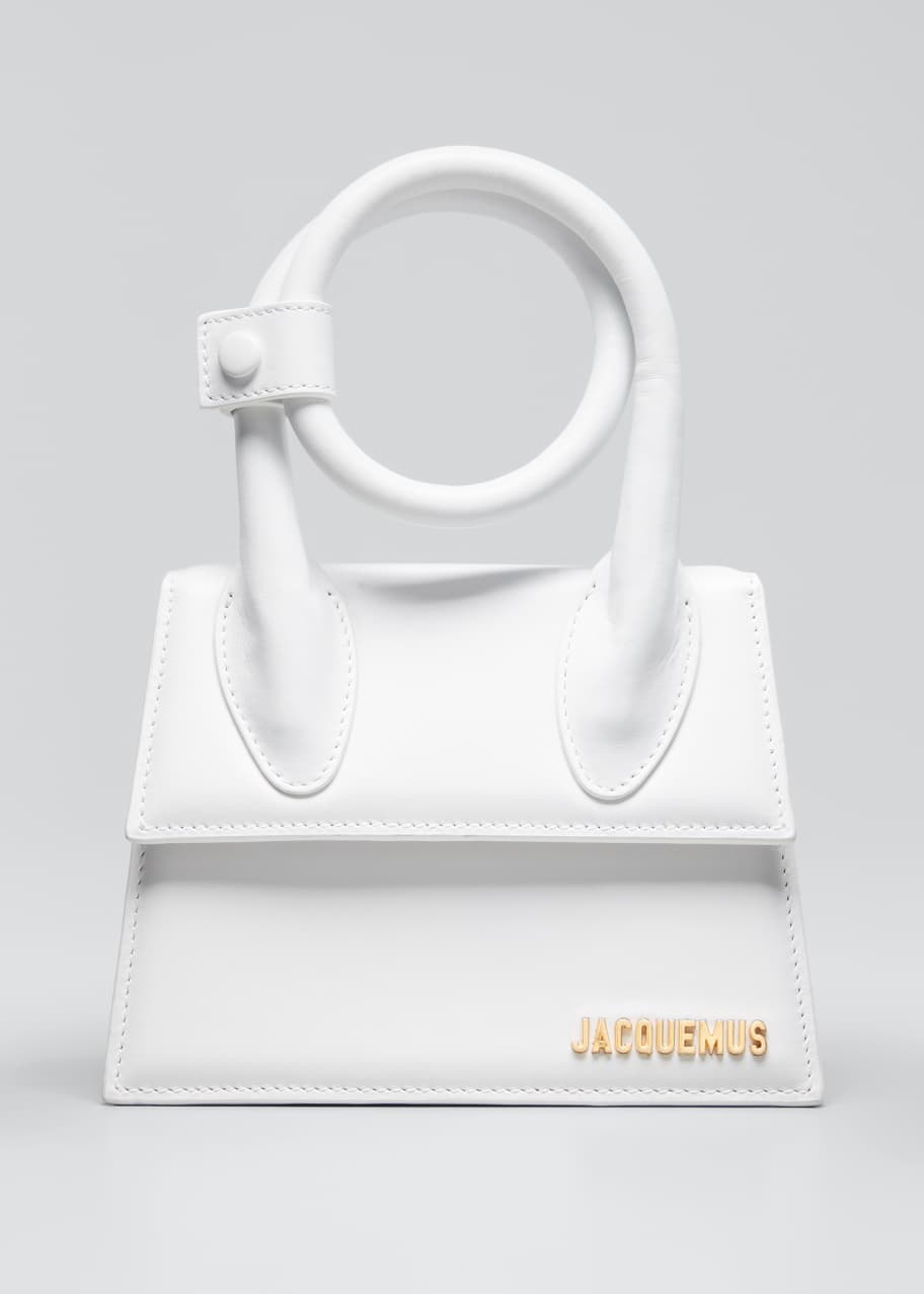 Jacquemus Le Chiquito Noeud Leather Bag in White Womens Tote bags Jacquemus Tote bags 