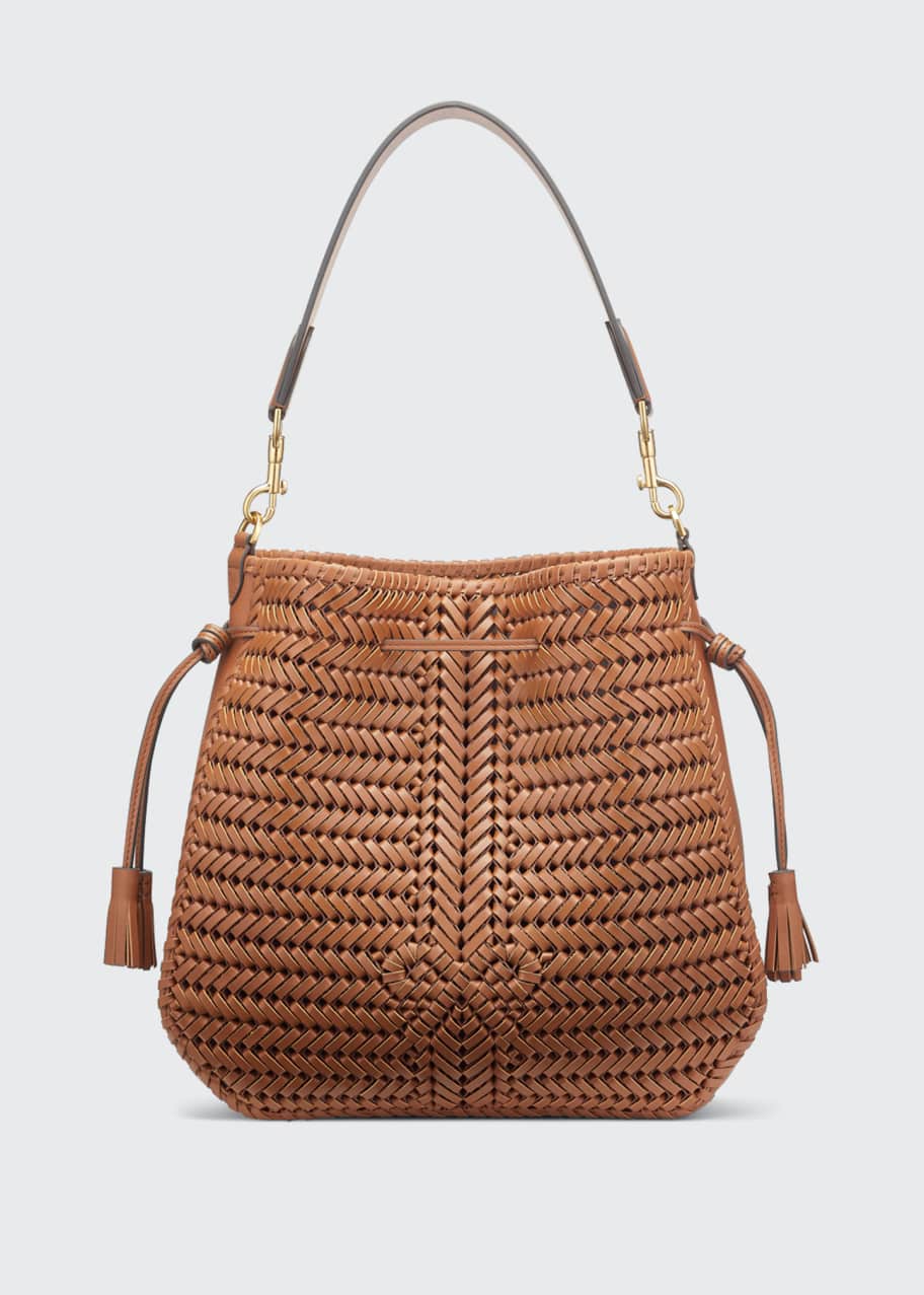 Anya Hindmarch The Neeson Woven Goatskin Hobo Bag Bergdorf Goodman