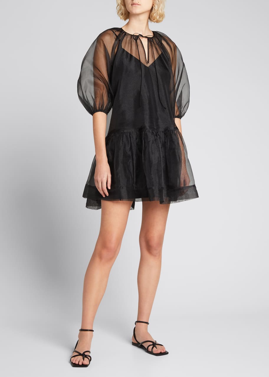 Jonathan simkhai puff hot sale sleeve dress
