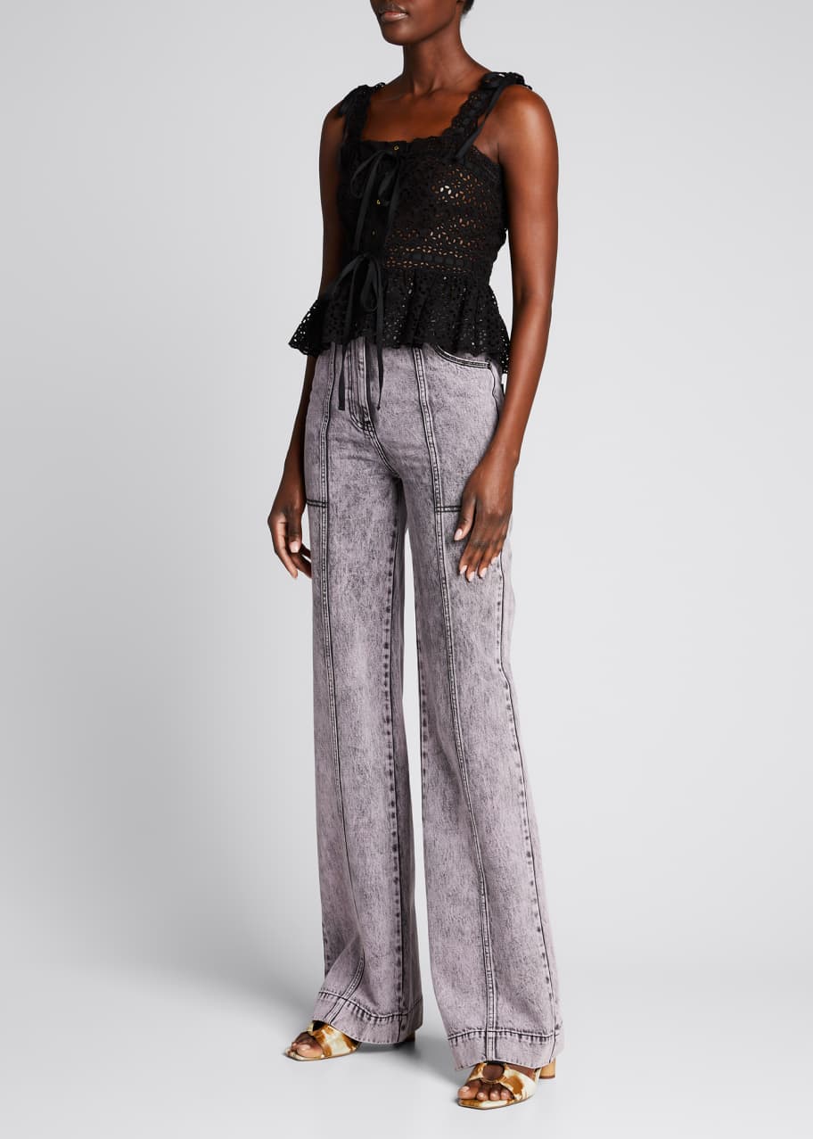 Ulla Johnson Albie High-Rise Acid-Wash Jeans - Bergdorf Goodman