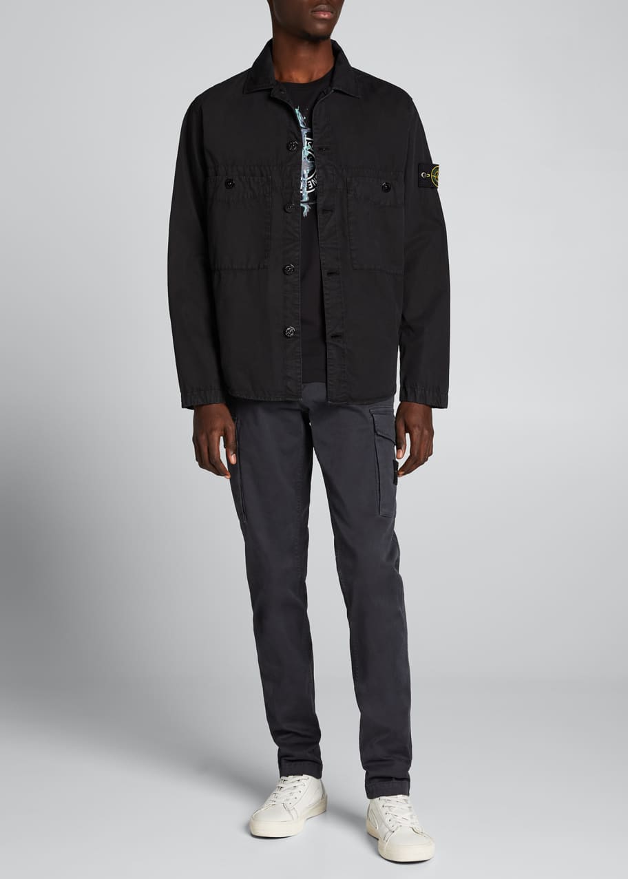Stone Island Men s Solid 2 Pocket Overshirt Bergdorf Goodman