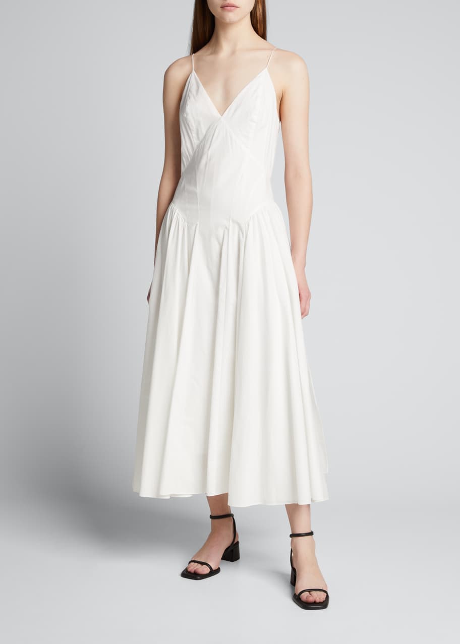white christmas dresses Ceres Organic Cotton Midi Dress White – TOVE Studio