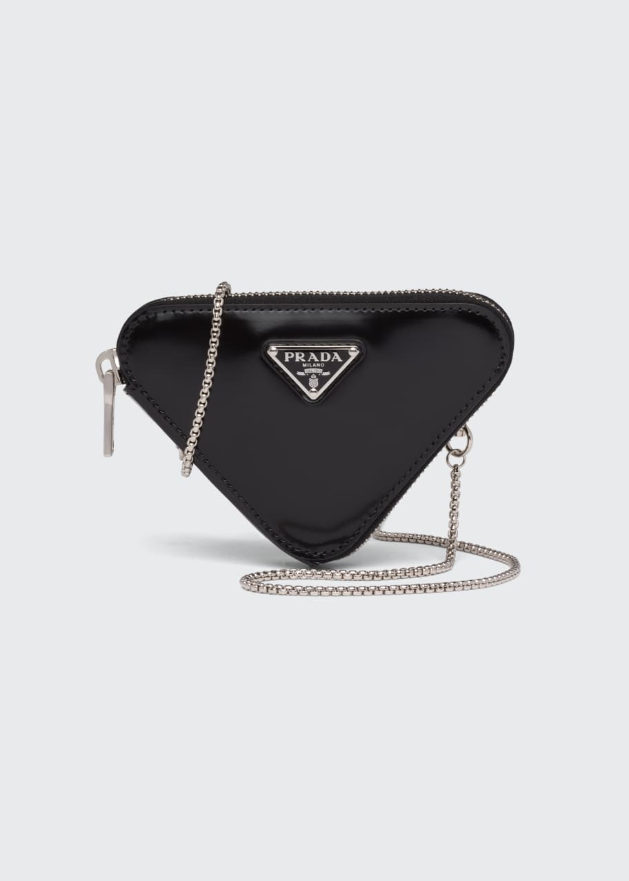 Prada Triangle Mini Pouch Charm Bag