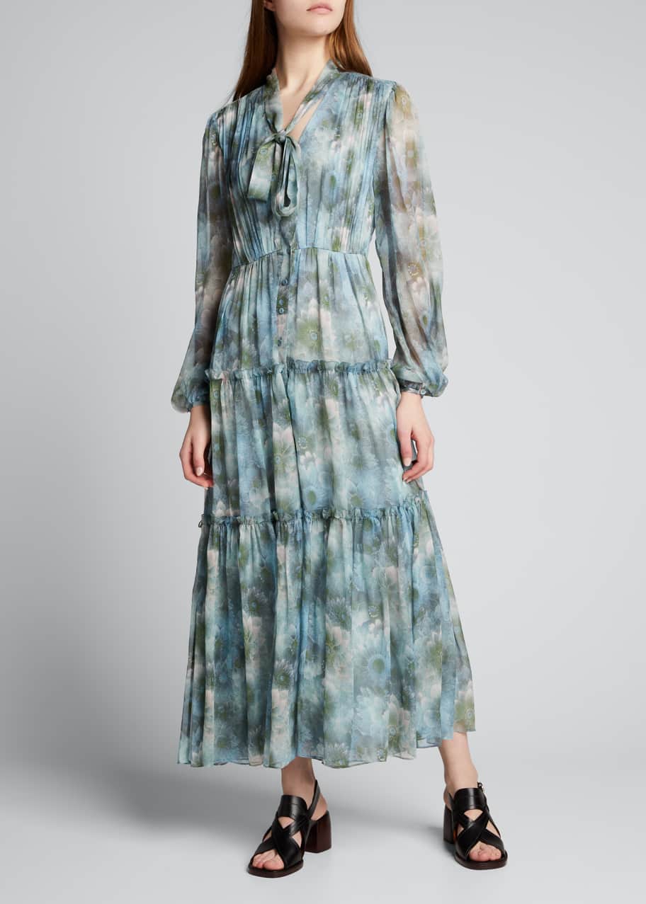Jason Wu Collection Firefly-Printed Chiffon Day Dress - Bergdorf Goodman