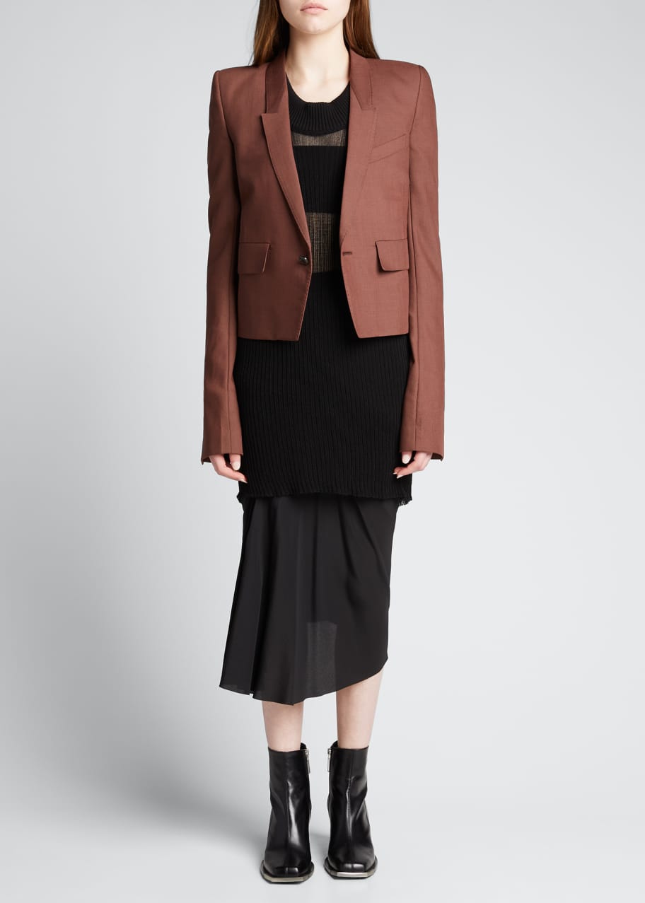 Rick owens cropped discount blazer