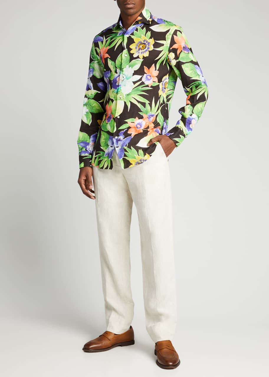 Ralph Lauren Purple Label Men's Linen Floral-Print Sport Shirt - Bergdorf  Goodman