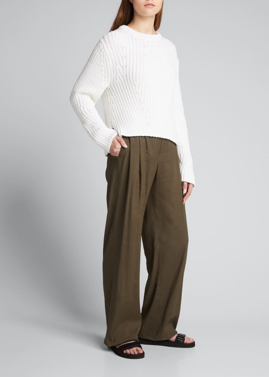 Vince Linen Wide Leg Pull On Pants Bergdorf Goodman