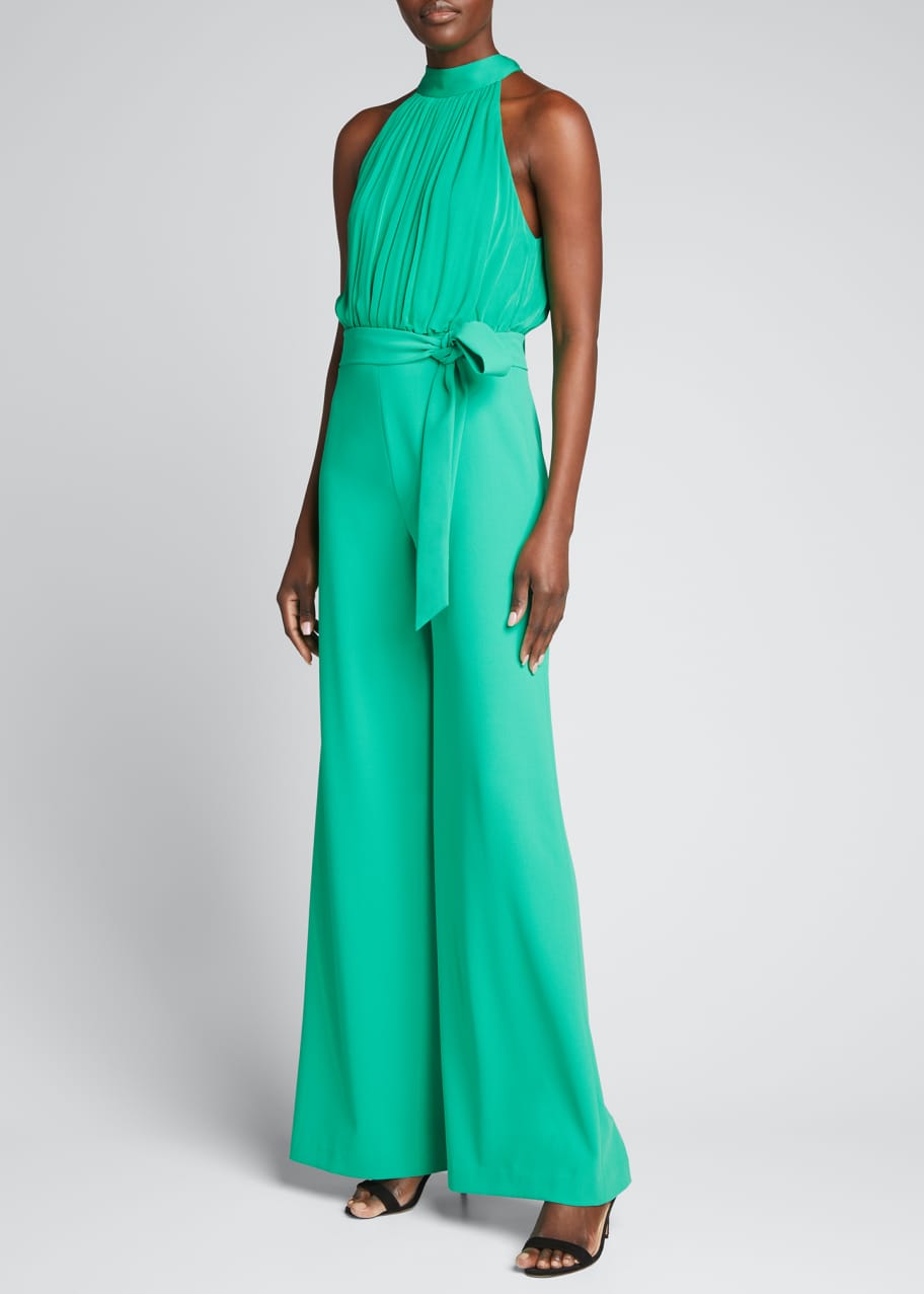 Alice Olivia Thelma Halter Neck Wide Leg Jumpsuit Bergdorf Goodman