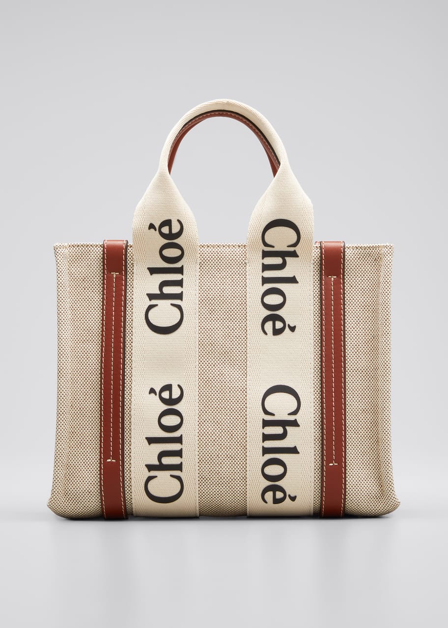 Chloe Woody Canvas Logo Tote Bag - Bergdorf Goodman