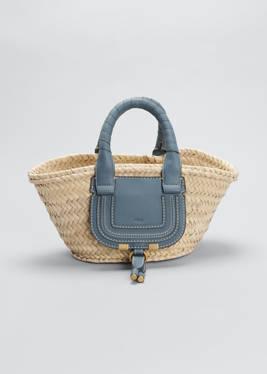 バッグ Chloe Marcie Mini Raffia Basket Tote Chloe Marcie Mini Raffia Basket Tote Bag - Bergdorf Goodman