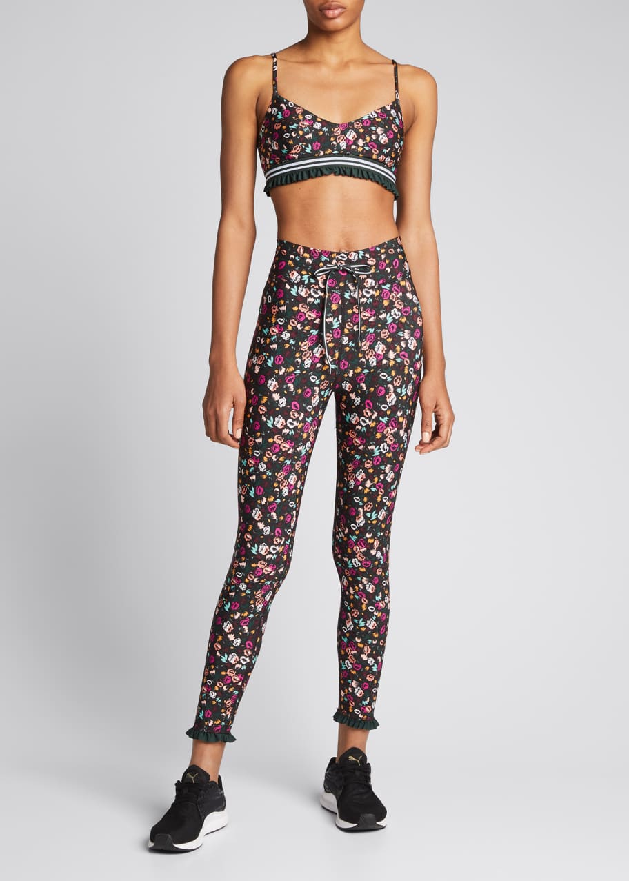 Gardenia Floral Midi Leggings