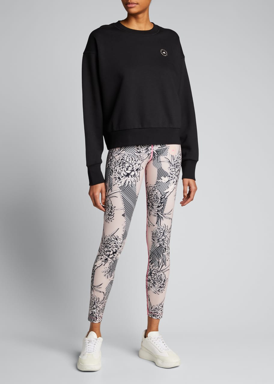 adidas by Stella McCartney Fleece Crewneck Sweatshirt - Bergdorf Goodman