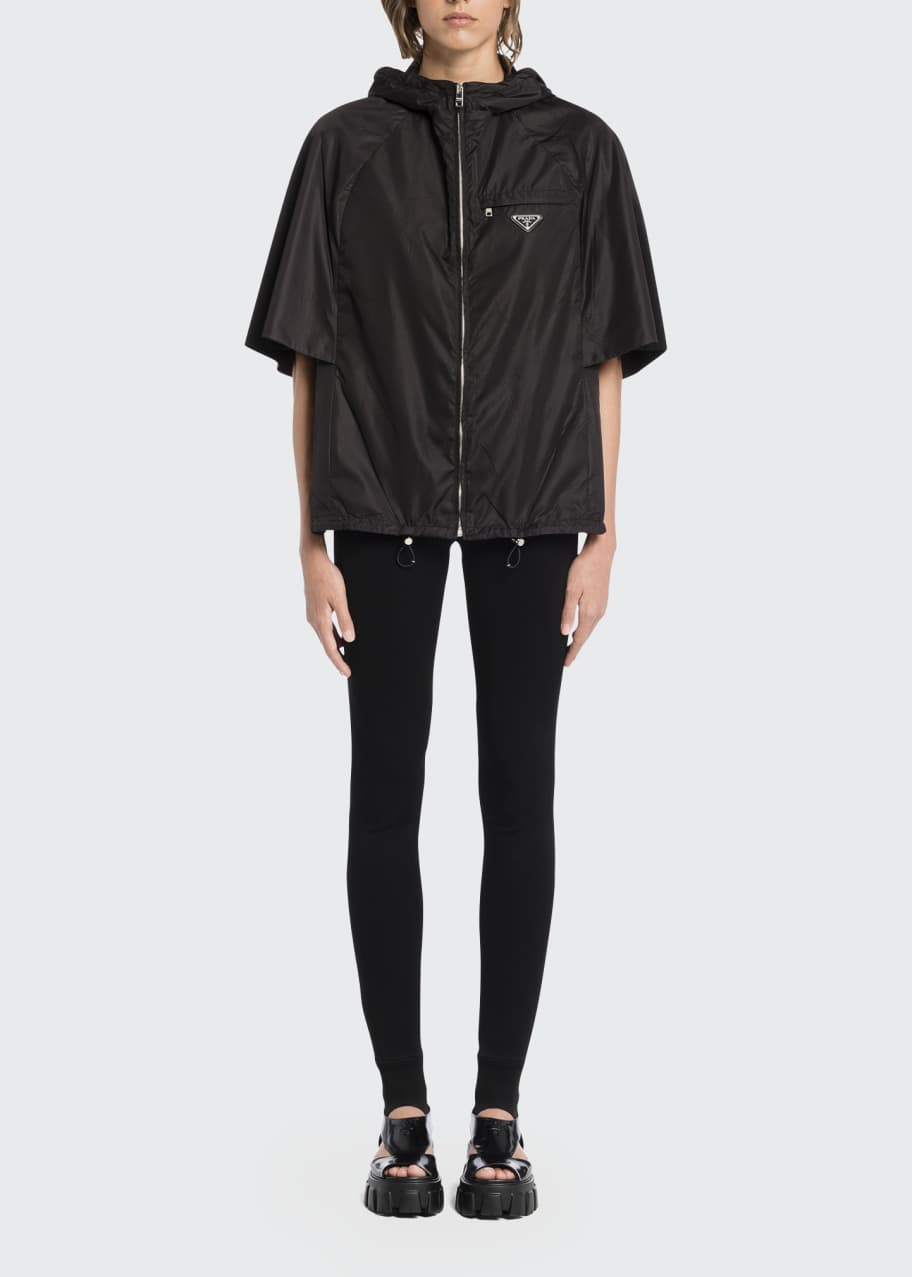 Prada Recycled Nylon Short-Sleeve Jacket Bergdorf Goodman