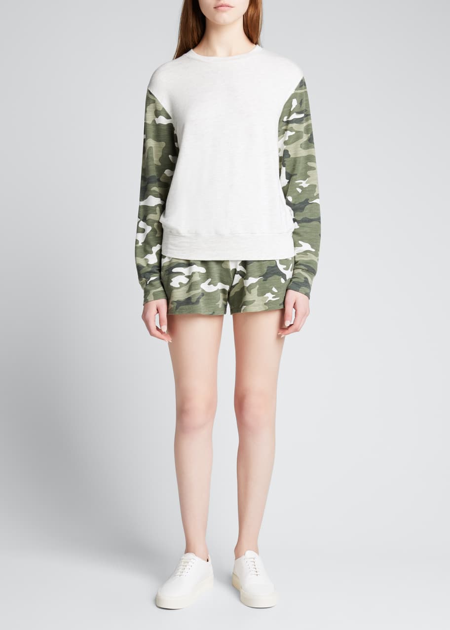 Monrow colorblock sweatshirt clearance