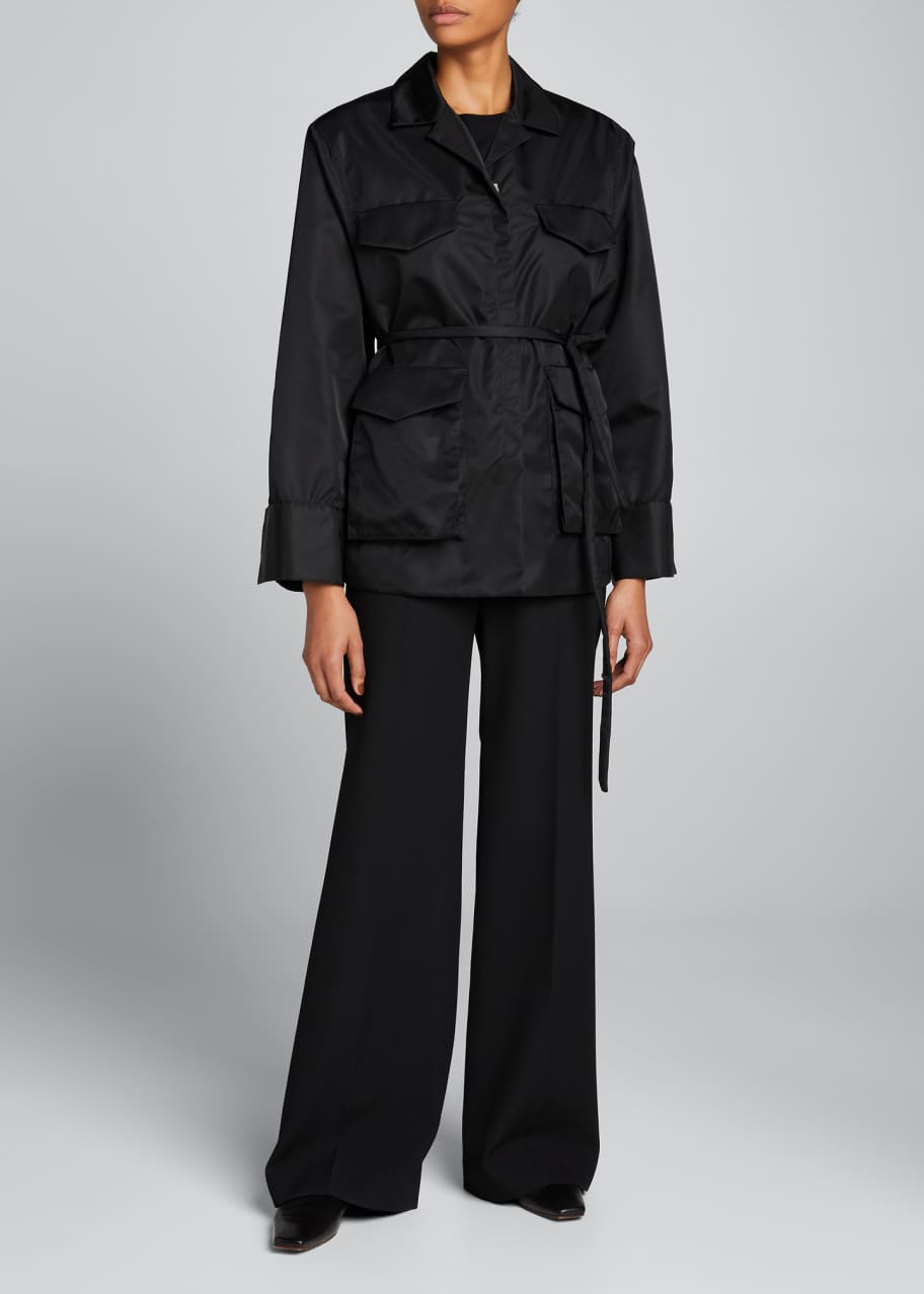 Belted army jacket on sale