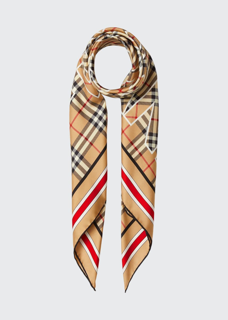 Burberry london silk scarf clearance