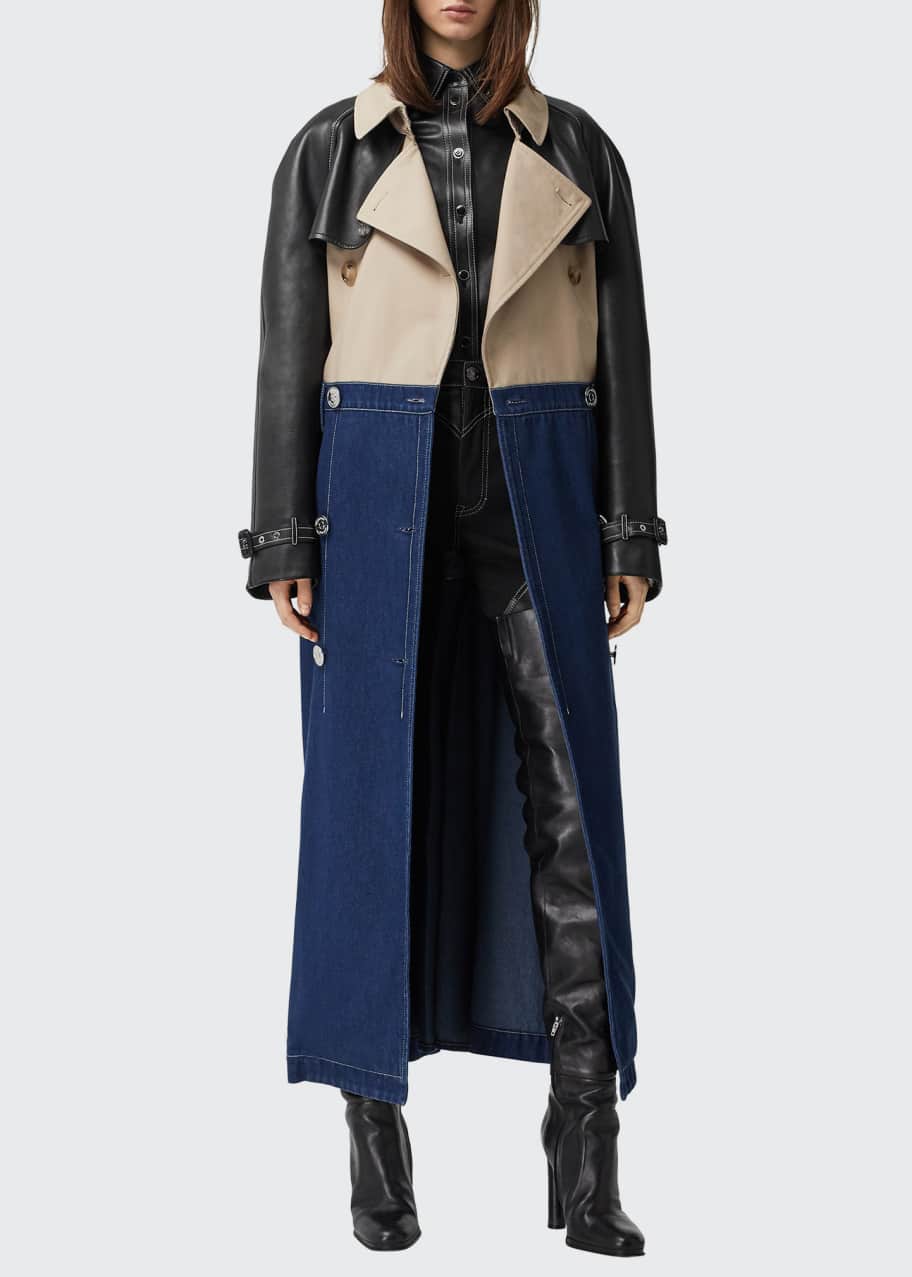Burberry denim trench coat outlet