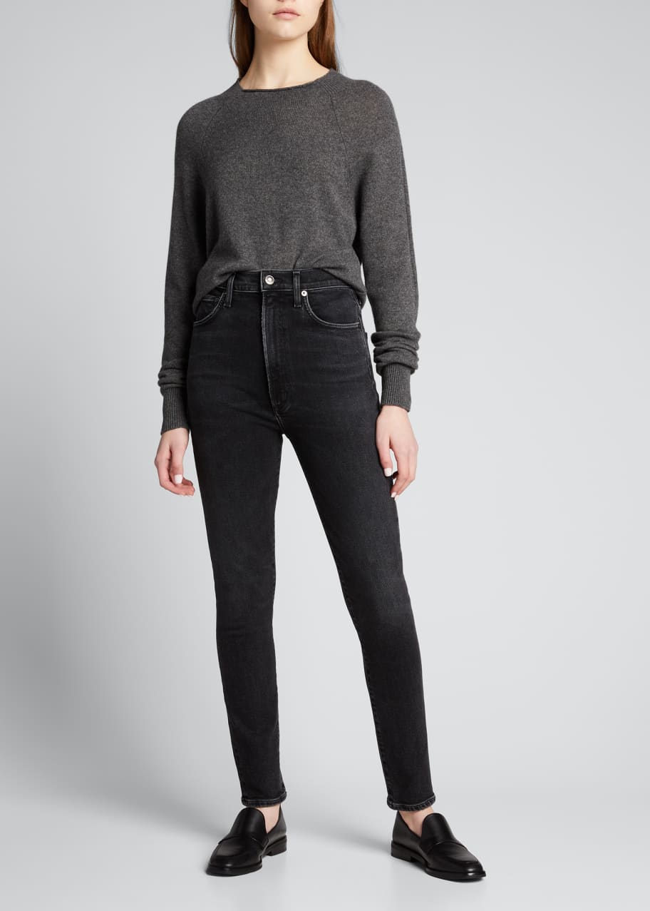 AGOLDE Pinched-Waist High-Rise Skinny Jeans - Bergdorf Goodman