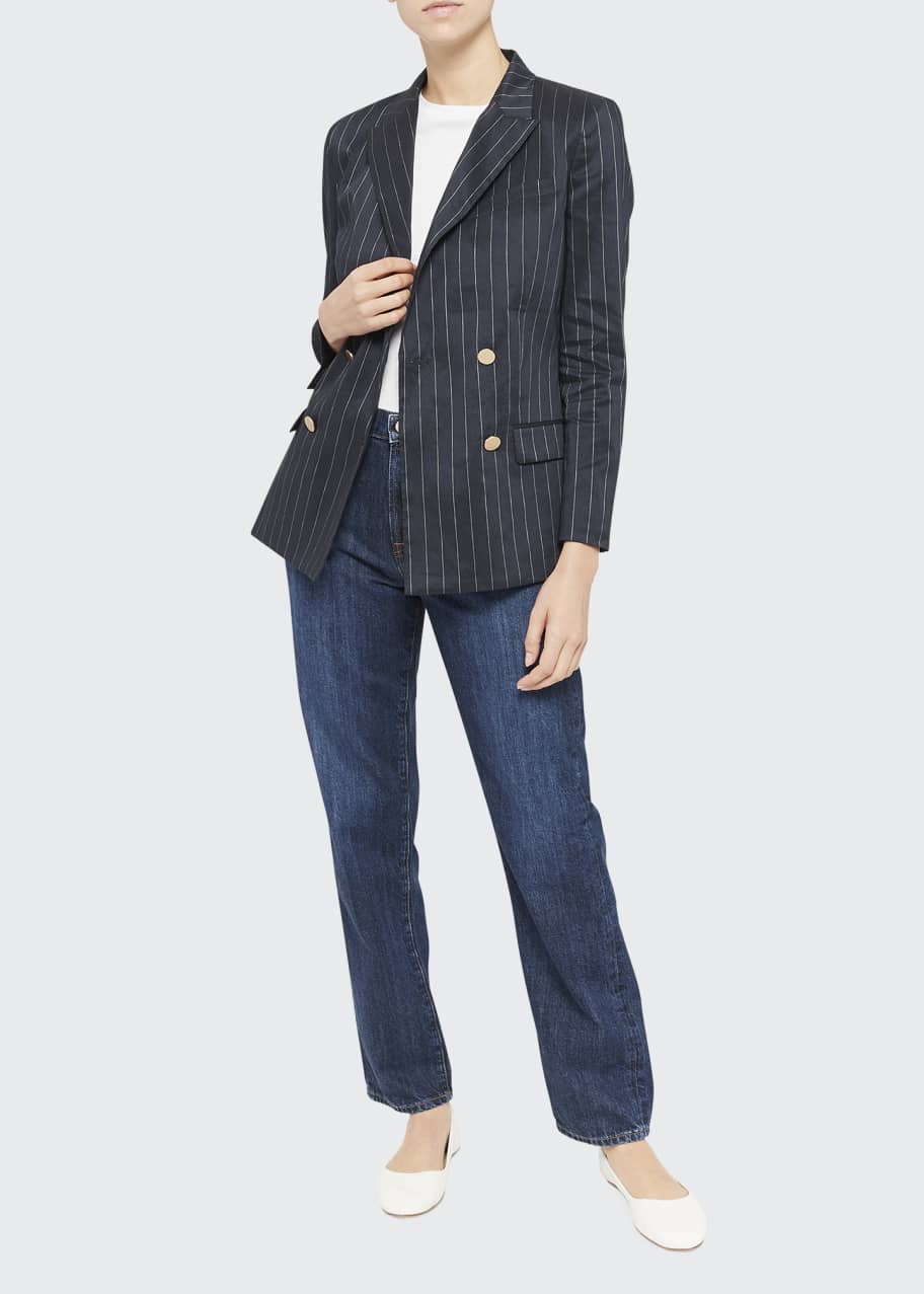 Pinstripe sales boyfriend blazer