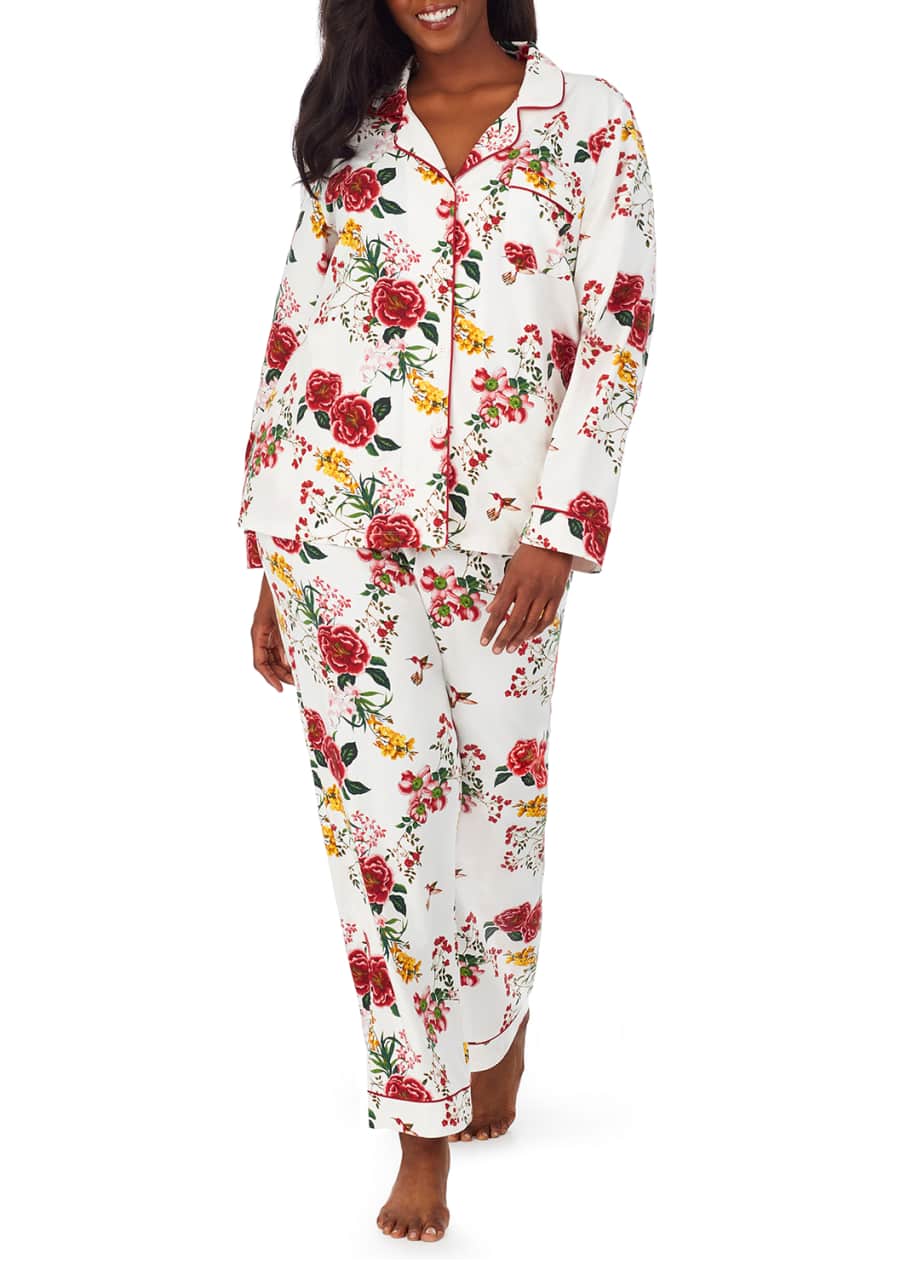 Plus Size Organic Cotton Classic Novelty Pajama Set