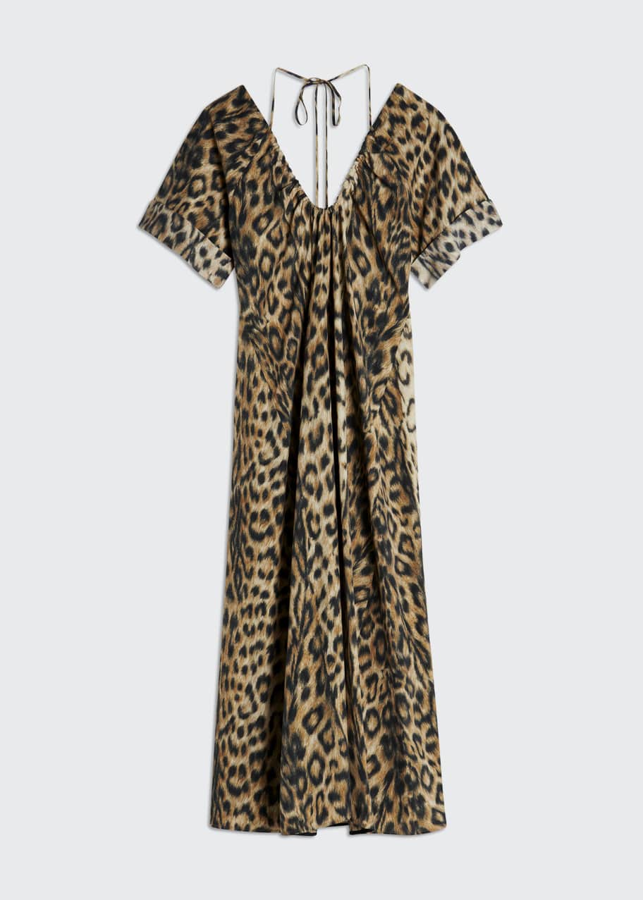 Victoria beckham animal print dress cheap
