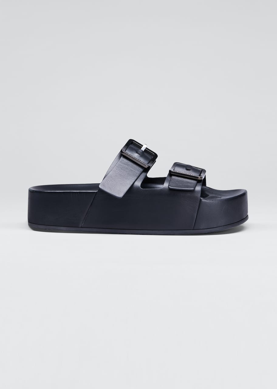 靴 BALENCIAGA Mallorca buckle slide sandals Balenciaga Mallorca Dual-Buckle Slide Sandals - Bergdorf Goodman