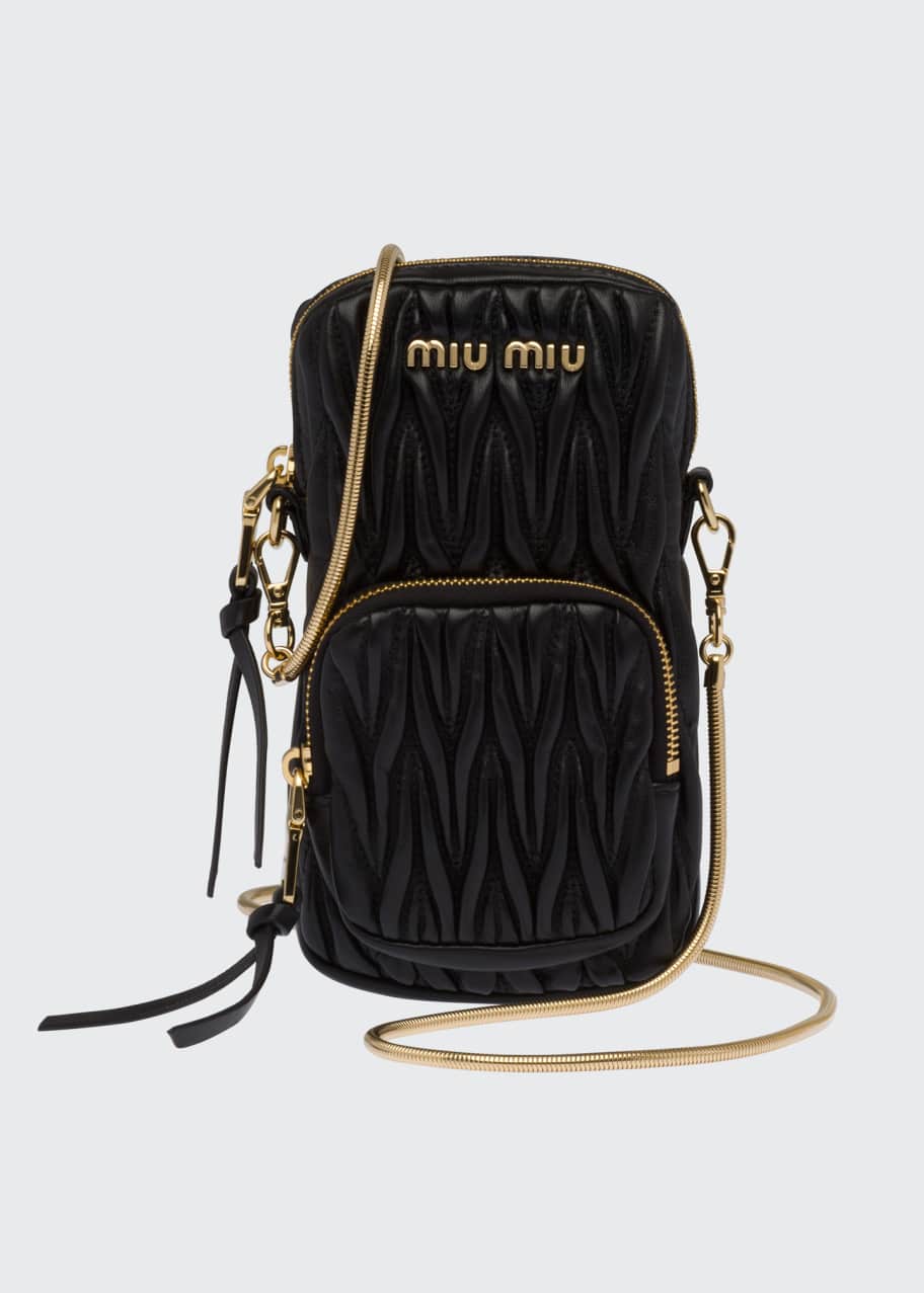 Miu miu matelasse mini crossbody bag sale