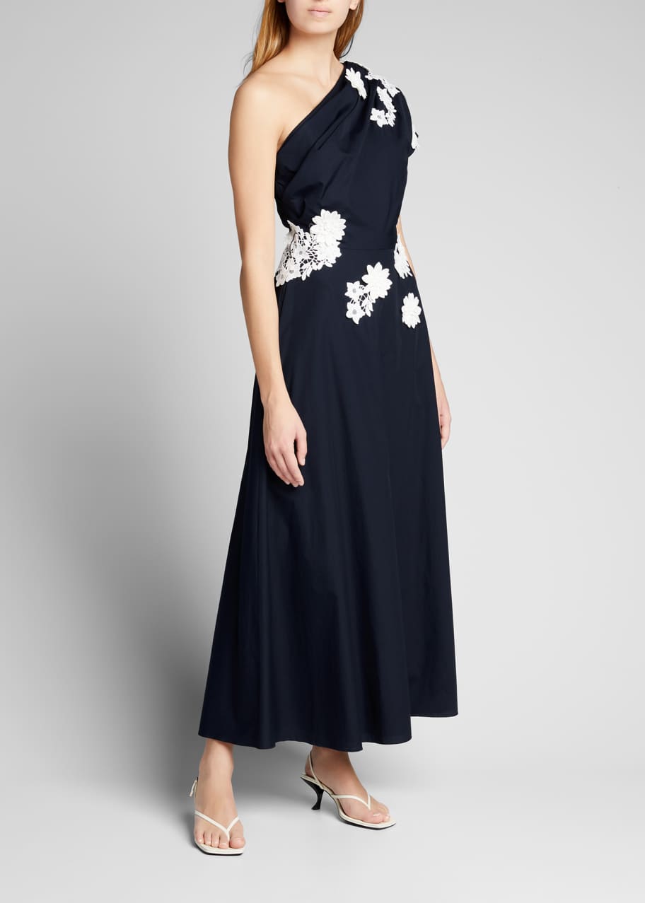 lela rose one shoulder dress Lela Rose Bridesmaid Blush One Shoulder Maxi Dress Size 6