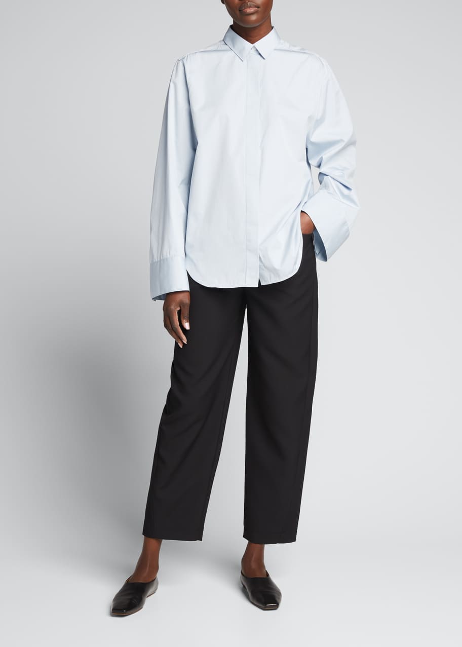 Toteme Oversized Solid Cotton Button-Down Shirt - Bergdorf Goodman