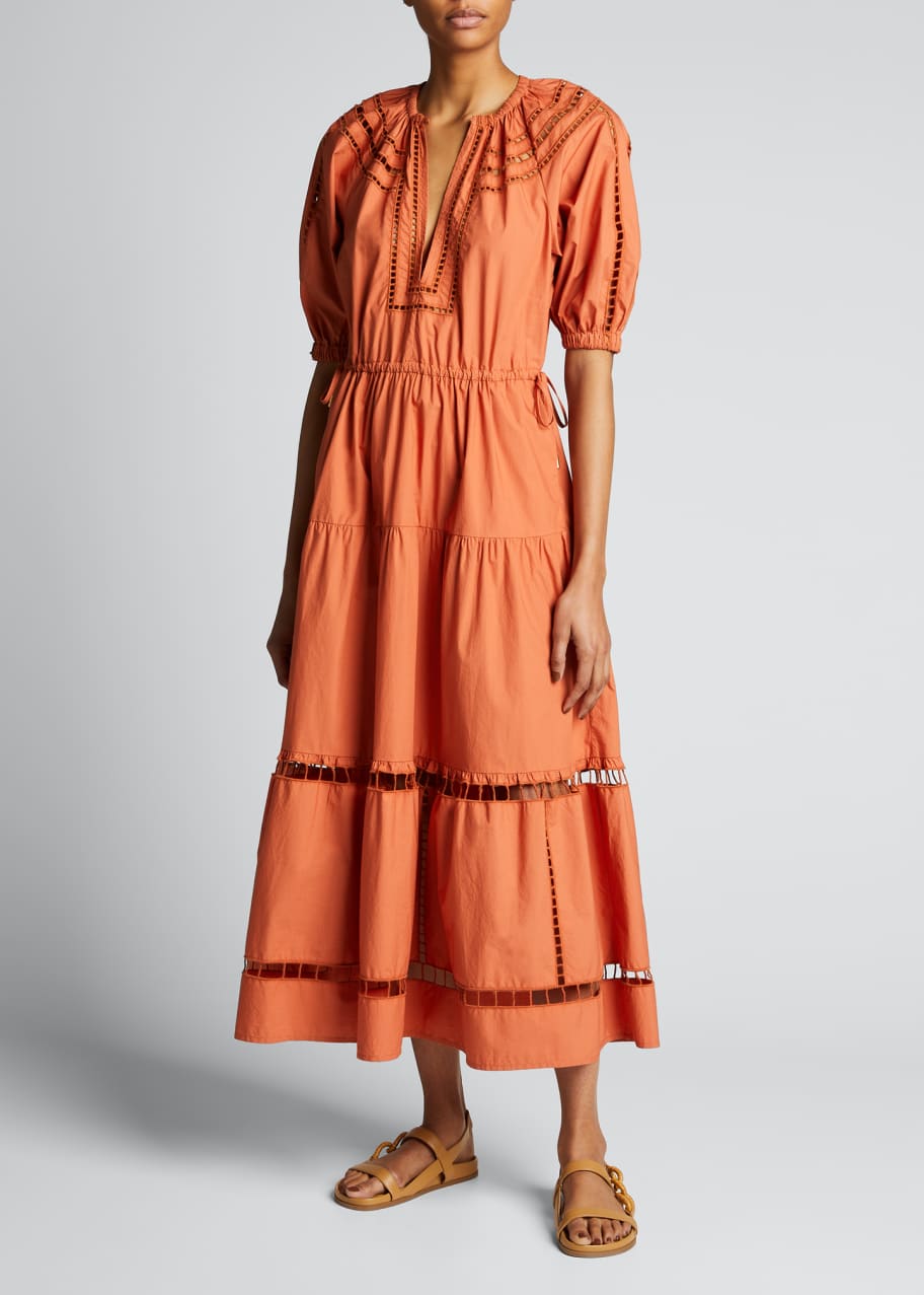 A.L.C. Maryn Ladder-Trim Cotton Dress - Bergdorf Goodman