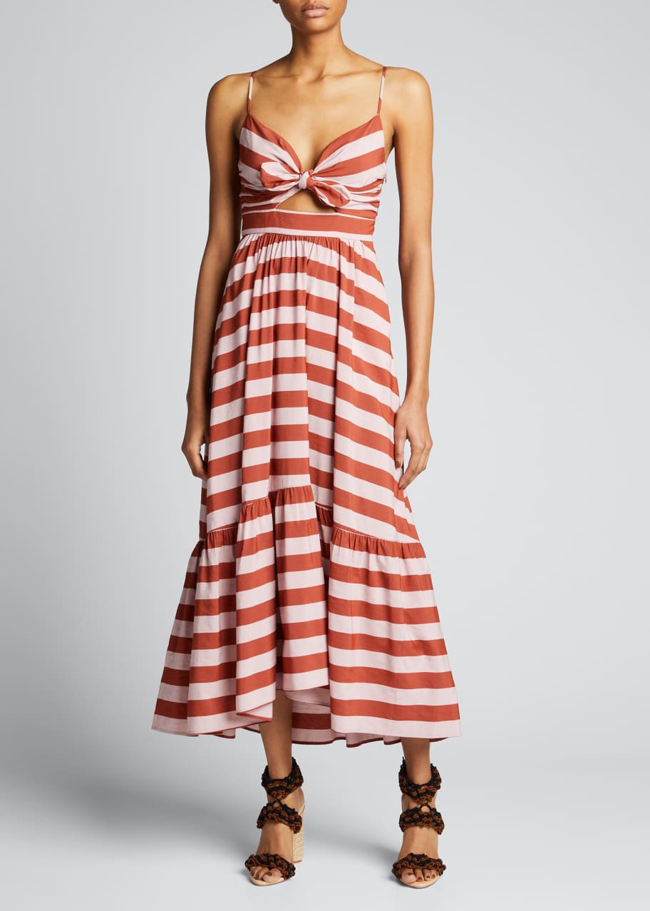 A.L.C. Laurel Striped Cutout Long Dress Bergdorf Goodman