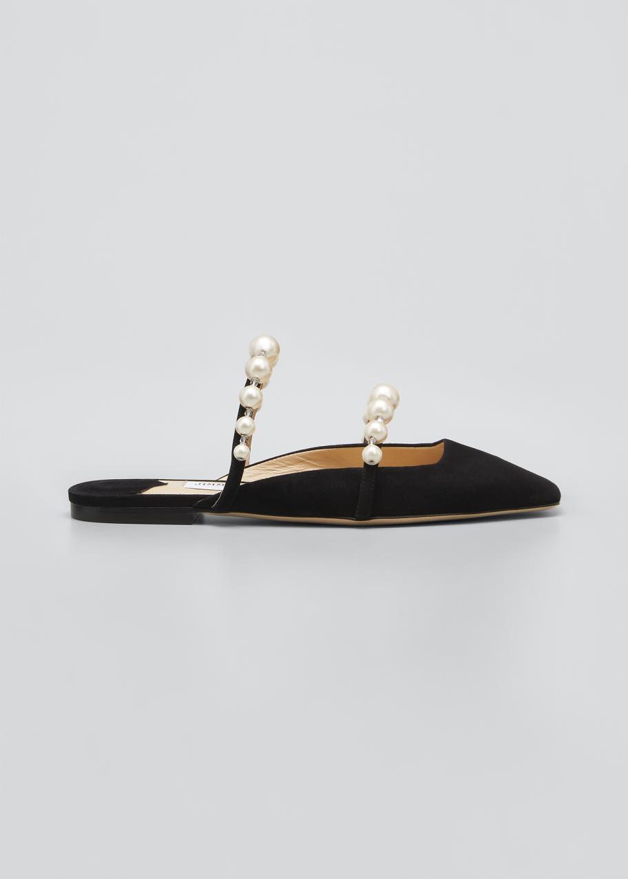 Professional Jimmy Choo Amaya Flat & えび ジミーチュウ パール