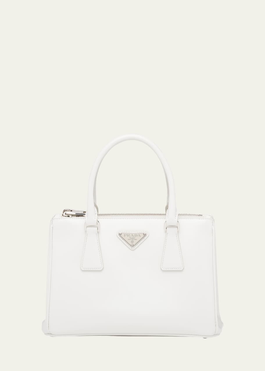 Prada Galleria Mini Brushed Leather Double-Zip Tote Bag - Bergdorf Goodman