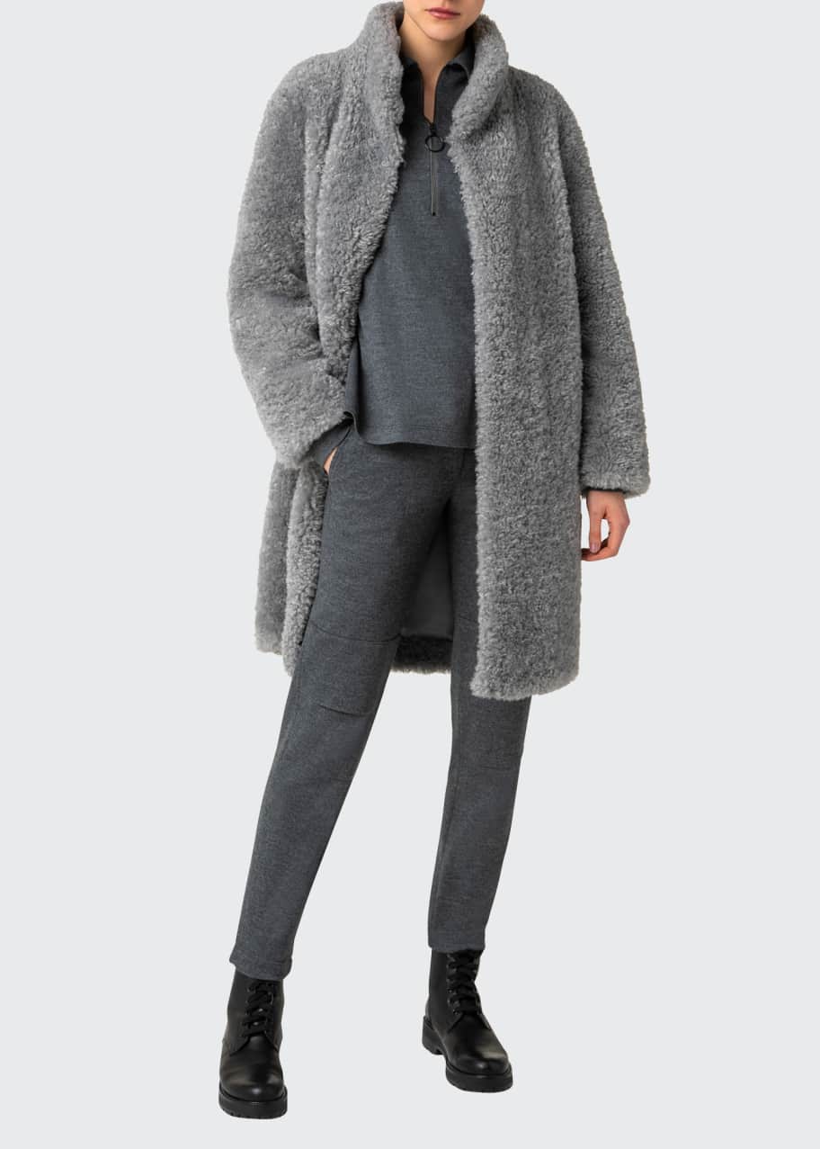 Akris punto Faux-Fur Shearling Coat - Bergdorf Goodman