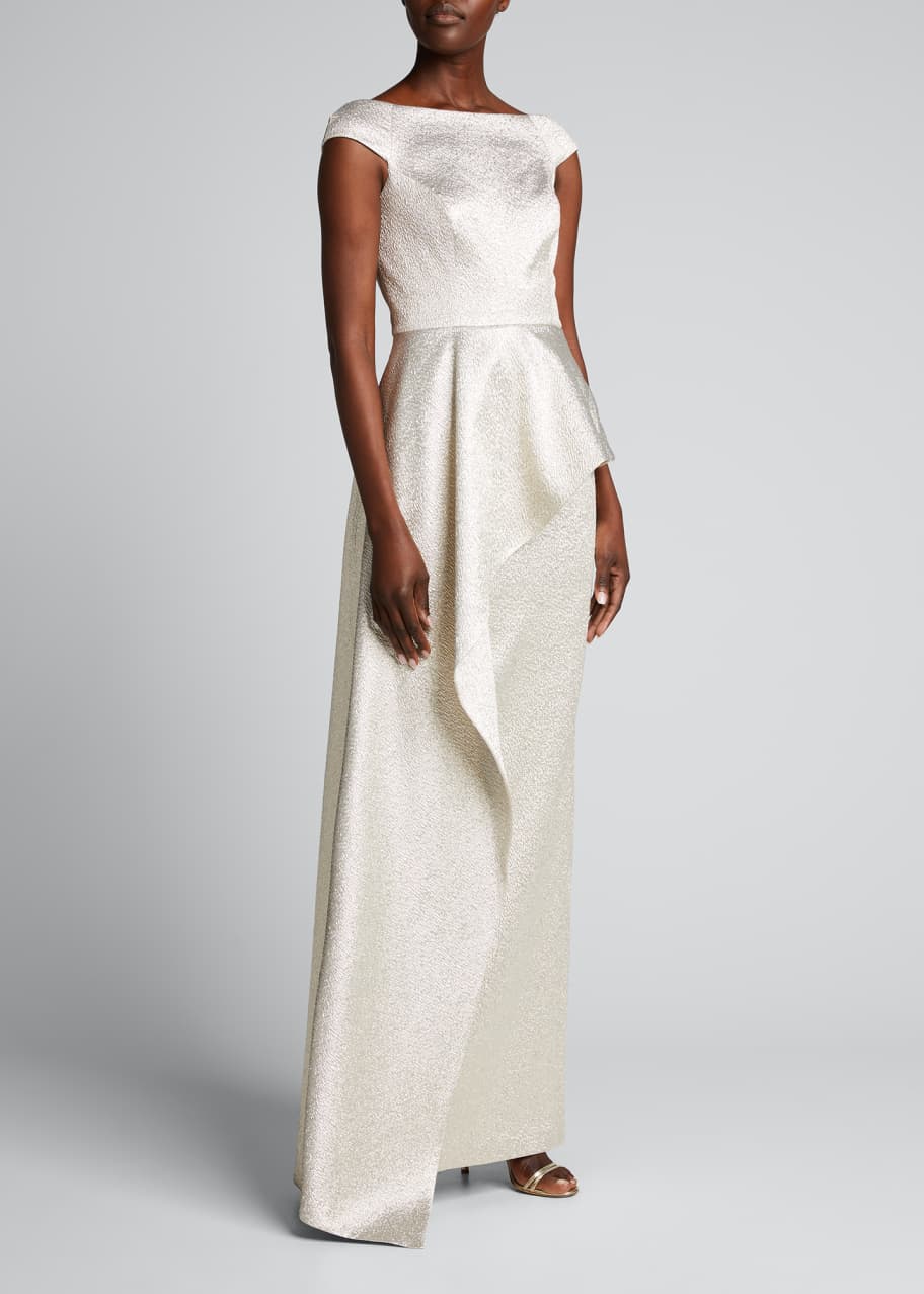 Teri jon asymmetrical sales peplum dress
