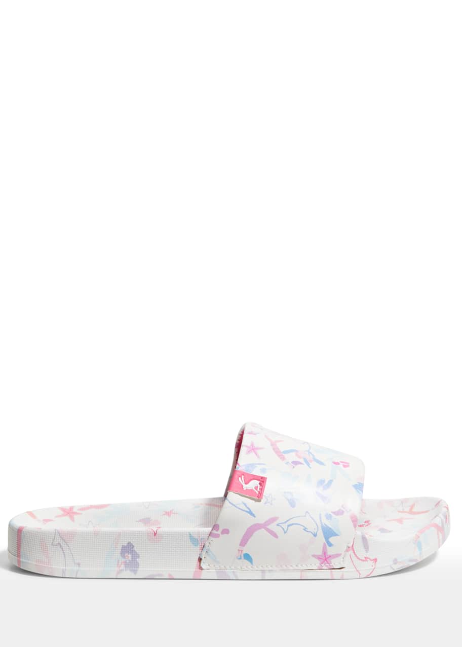 Joules printed deals pool slide sandals