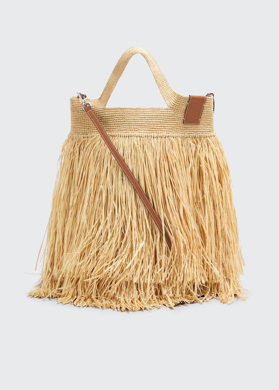 x Paula s Ibiza Fringe Raffia Shoulder Bag