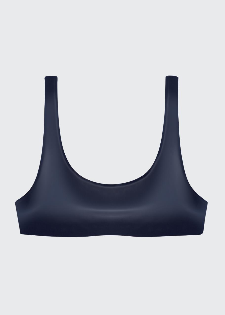 Jade Swim Rounded-Edge Scoop-Neck Bikini Top - Bergdorf Goodman