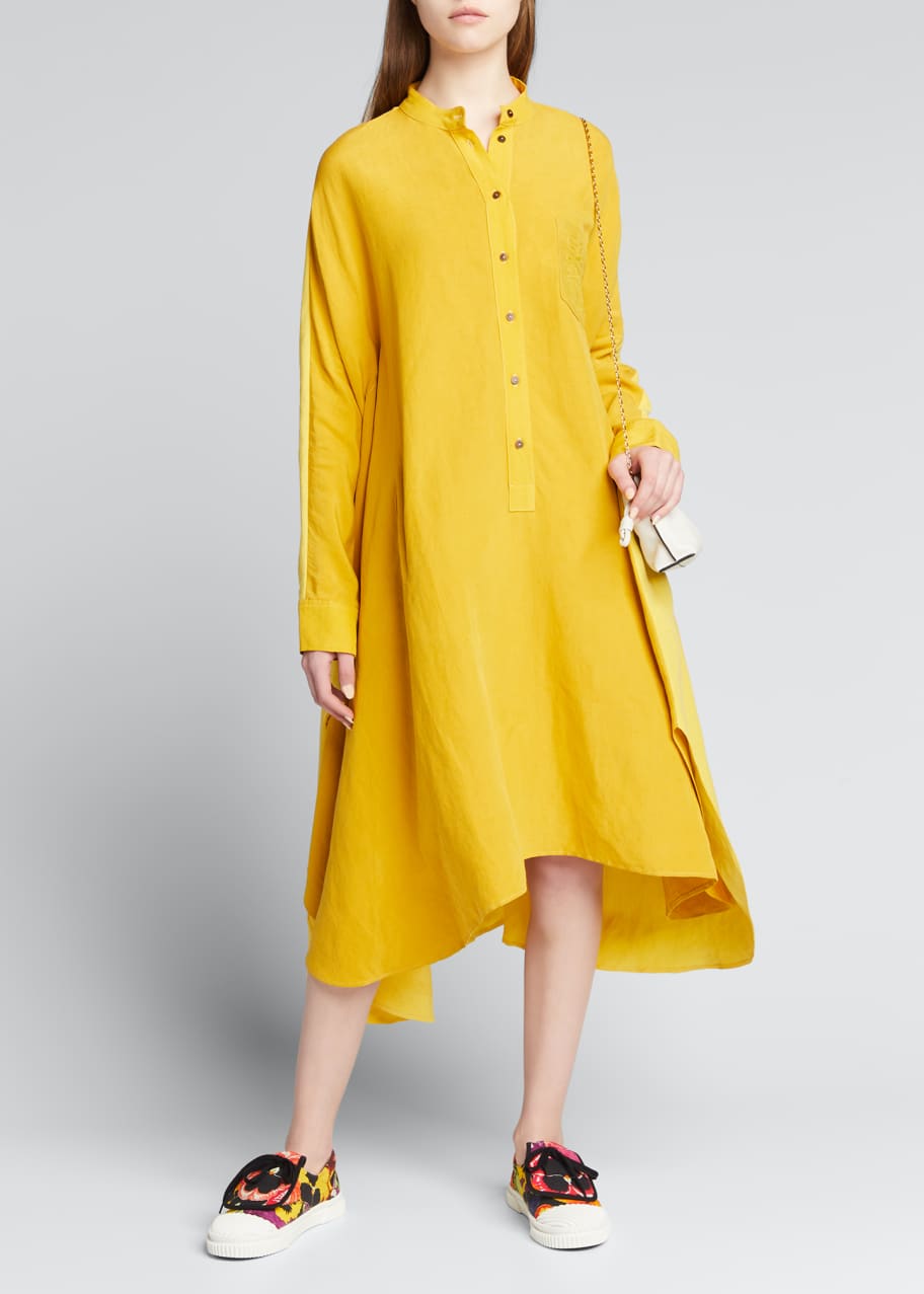 【LOEWE】ANAGRAM TUNIC DRESS Loewe Colorblock Anagram Tunic Dress - Bergdorf Goodman