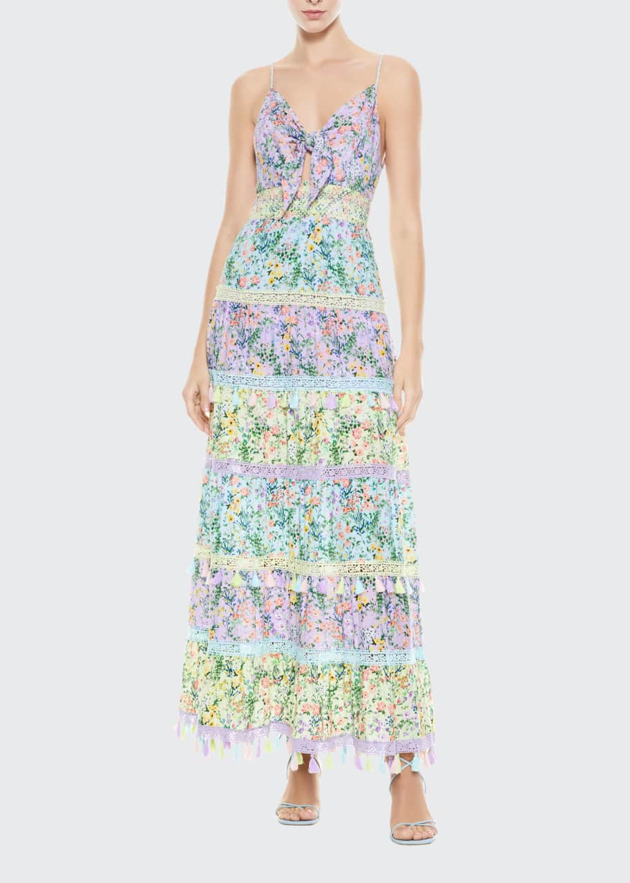 summer maxi dress with slit Jessalynn Cut-Out Long Sleeve Maxi Dress Green