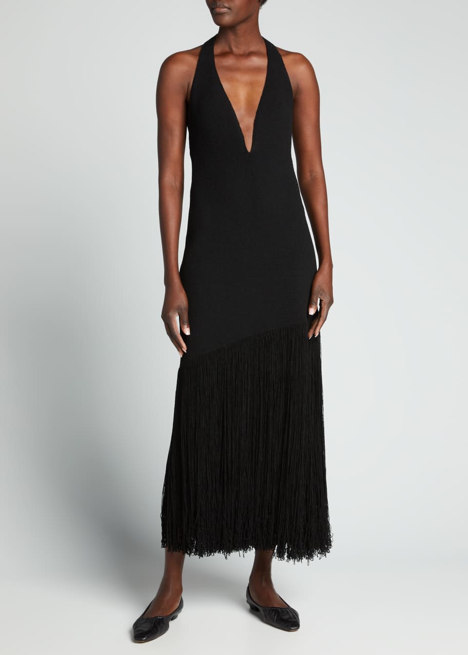 Proenza Schouler Halter Fringe Knit Dress Bergdorf Goodman